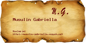Musulin Gabriella névjegykártya