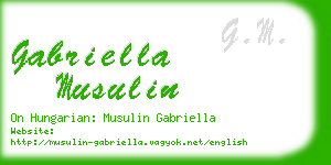 gabriella musulin business card
